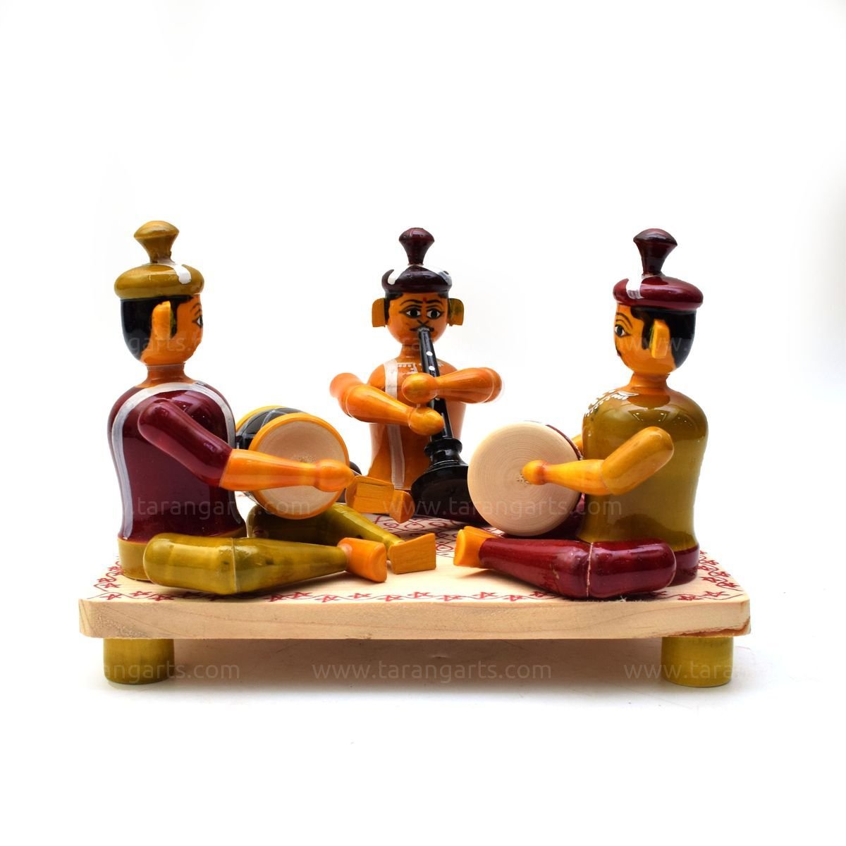WOODEN MEN MUSICAL SET HANDCRAFTED ETIKOPPAKA TOYS www