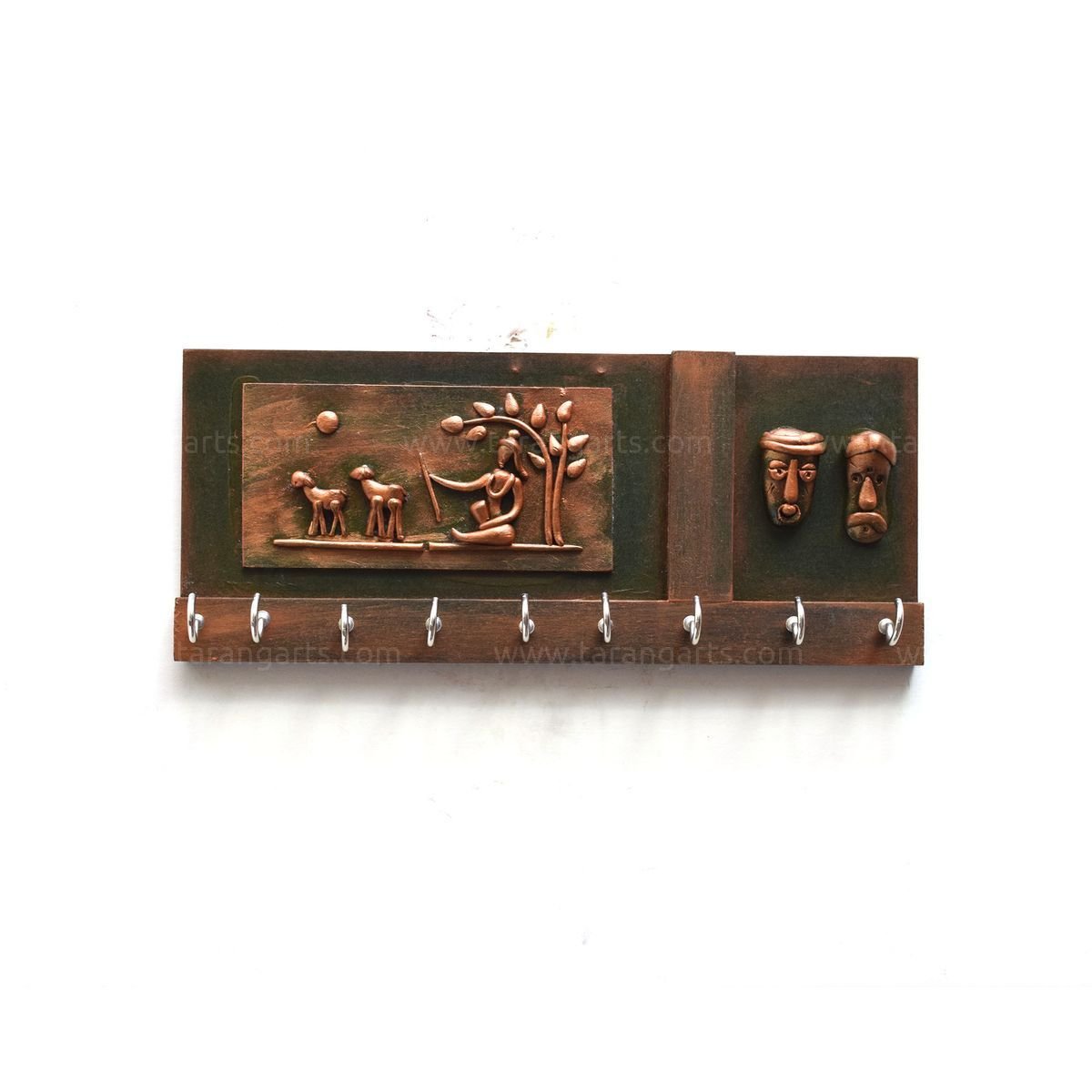 HAND PAINTED WOODEN KEY HOLDER FOR HOME DECOR