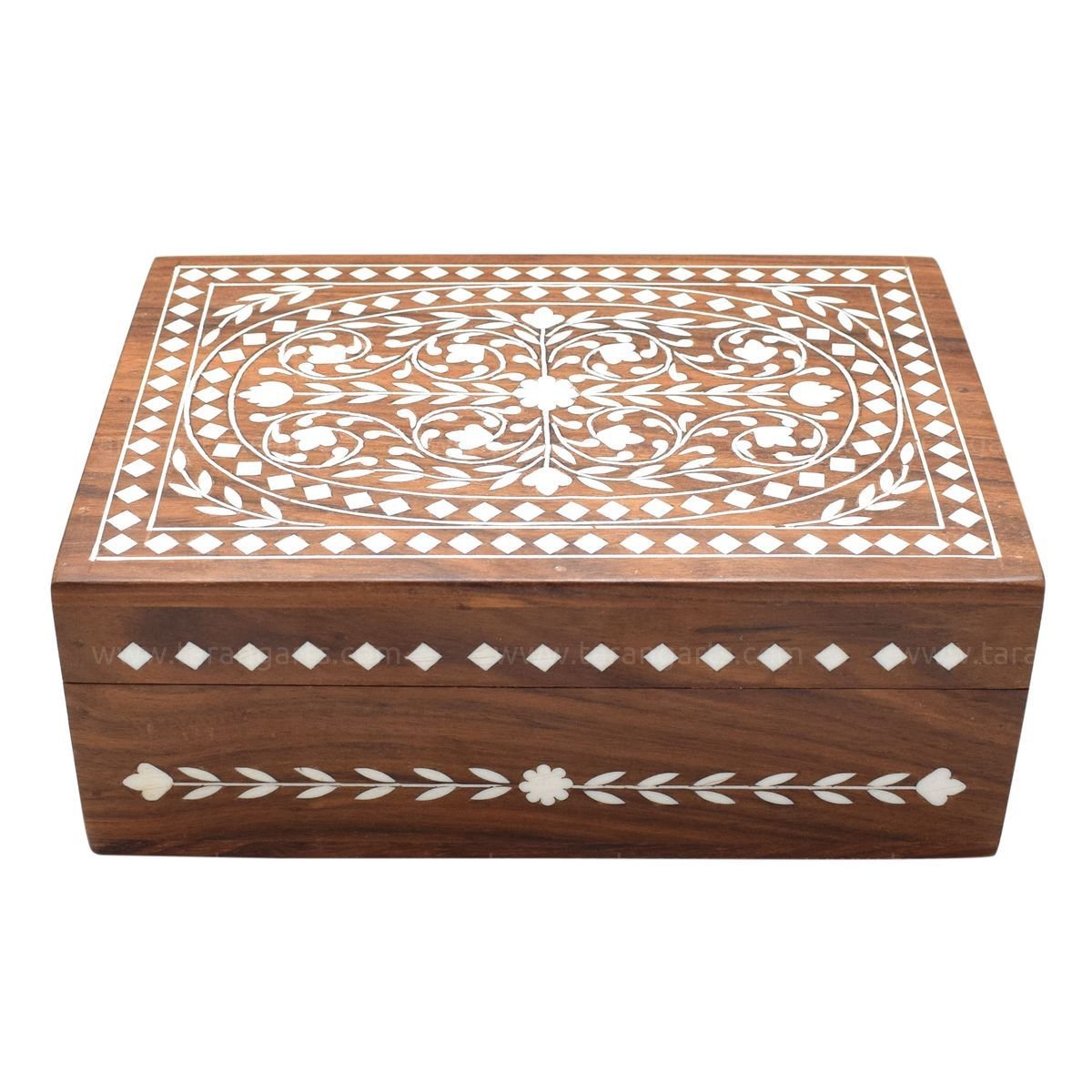 SHEESHAM WOOD BOX WITH INLAY WORK | www.tarangarts.com