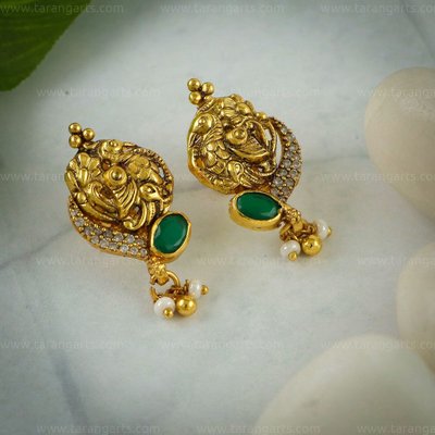 Silver Drop Earrings Tarang Arts