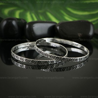Casual Silver Bangles and Bracelets Online Tarang Arts www